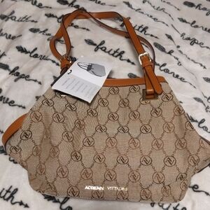 Adrienne Vittadini Tan and Brown Women's Bag